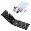 Wireless Bluetooth Keyboard Compatible with ZTE Nubia Red Magic 9S Pro Built-in Phone Holder/Stand-Ultra Slim Folding Rechargeable Full Size Keyboard!