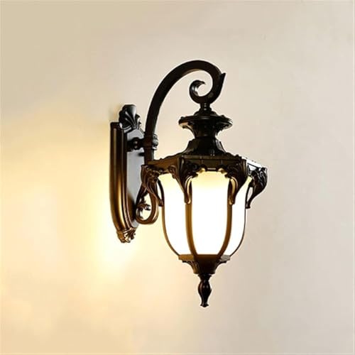 Lustre moderne noir applique murale extérieure rétro E27 jardin