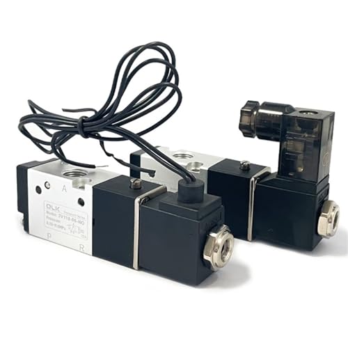 3V110-06 válvula neumática válvula solenoide eléctrica Control aire Gas magnético 2 posiciones 3 puertos DC12V 24V AC110V 220V bobina Volt 1 Uds(W 3V110-06-NO 6MM)