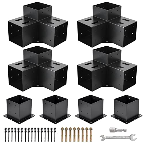 6x6 Pergola Kit,Pergola Brackets 3Way Right Angle Corner Bracket and