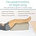 Xtra-Comfort Leg Elevation Pillow for Sleeping, Swelling, Post Surgery - Memory Foam Bed Wedge Pillow- Support Cushion for Pregnancy, Leg, Foot Rest
