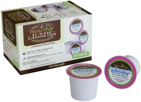 PERFECT POD EZ-Rinse Cleaning Cups Single Serve Coffee Maker Cleaner, 10 Ct