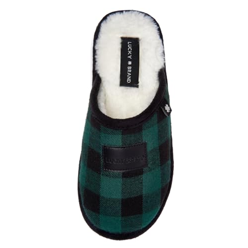 Lucky Brand Boy's Plaid Scuff Slippers – Cozy Comfort with Stylish Plaid Design for Boys by Lucky Brand - Used condition - US$18.21