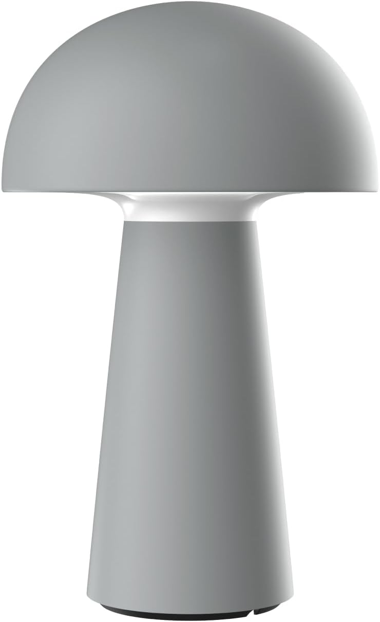 ‎Newhouse Lighting Capri, Fog Gray 2700K Dimmable Cordless USB-C Rechargeable Table Lamp NHTL-CA-GY, Cordless Desk Lamp for Living Room, Bedroom, Coffee Table, and Other Cozy Home Decor