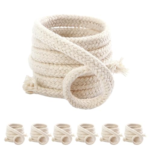 cxxtkcxxlc 600cm Ø 6 mm Mèche pour Lampes à Huile Peut être Découpée sur Mesure - Mèche de Rechange pour Torches, 100cm 6 Pièces