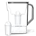 Produktbild Wessper Wasserfilterkanne 2.7 L Kompatibel mit Brita Classic für Kühlschranktür | Wasser Filtersystem zur Reduzierung von Kalk, Chlor | Wasserfilterkanne + Wasserfilter AQUACLASSIC - Schwarz