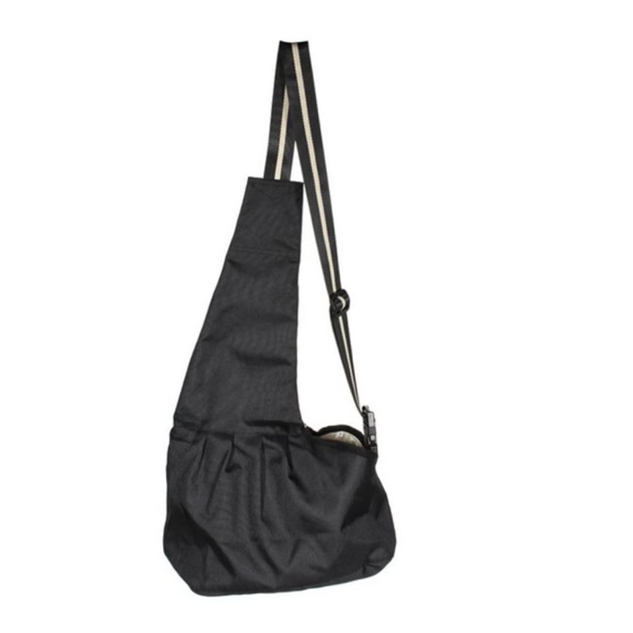 Abaodam Oxford Cloth Single Shoulder Sling Pet Carrier Bag for Dogs and Cats S Black with Strap and Hook Breathable Design for Pets Up
