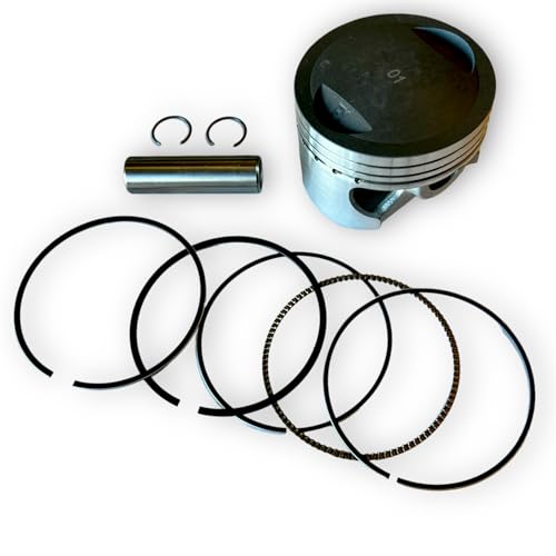 Red Circles YX160 / Z155 Pit Bike Piston and Rings Kit - Fits YX150 & YX160 Engines (1P60 Engine Code) - 60mm Piston Diameter, 13mm Pin - Includes 5 Rings, Piston, Pin & Clips