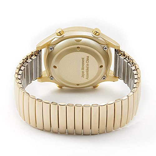 Charles Raymond Atomic Talking Watch - Unisex Watch w/Alarm Speaks Time, Day, & Date - Great for The Blind, Elderly or Visually Impaired - 8421 (Gold) by Charles Raymond - Image 4