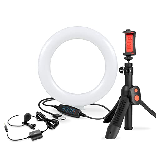 iRig Video Creator Bundle   professionelles Video & Streaming Kit für Smartphones (Lavalier Mikrofon, Kondensatorkapsel, Handystativ, Montage Clip, Pop Filter, mobil einsetzbar, iOS & Android) schwarz