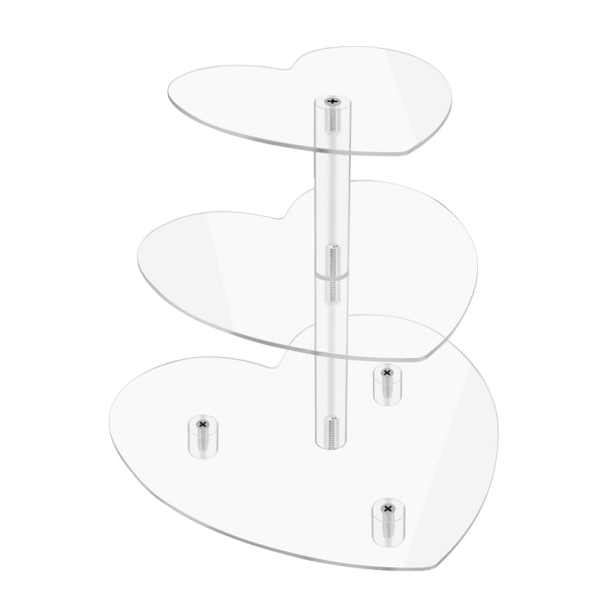 Présentoir en acrylique transparent 3 niveaux pour buffet anniversaire