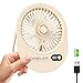 Morelax Ventilador de Mesa Portatil Recargable, Pequeño Ventilador Personal con Viento Fuerte a Batería, Mini Ventilador USB de Mano Para Interiores, Exteriores y Oficinas (Blanco)