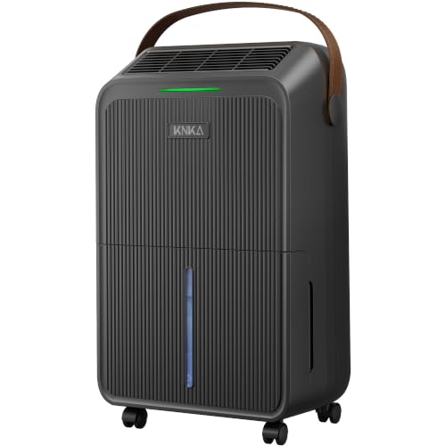 Image of KNKA 2500 Ft Max 34 Pints Dehumidifier for Basement with Drain Hose, Black | Dehumidifiers for Home, Bedroom, Bathroom, Large Room, Three Modes, Intelligent Humidity Control, Dry Clothes, 24HR Timer