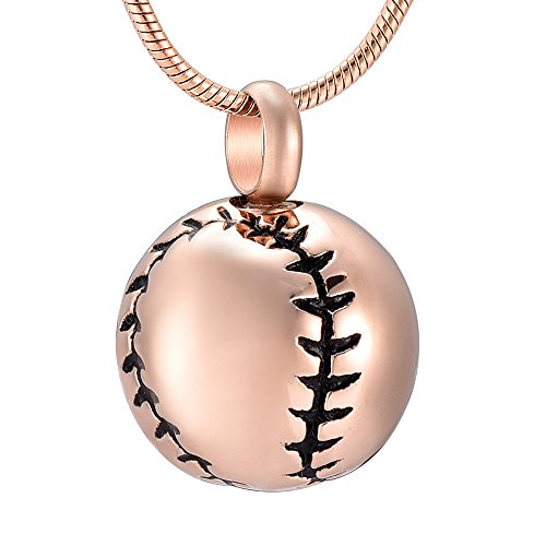 Collier funéraire homme pendentif boule commémorative acier inoxydable