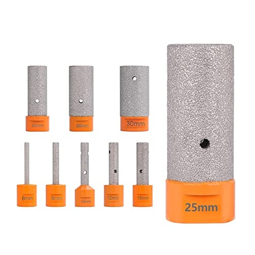 M14 Thread Diamond Finger Bits Enlarge Grinding Holes Dia 6/10/12/15/20/25/30mm Tile Stone Countertop Diamond Milling Bits 1Pcs(50x6x75x25)