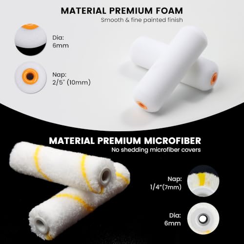 Image of Voomey 20 Pack Handheld Paint Bucket and 4 Inch Roller Kit