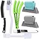 Xemnys Fugendüse Reinigungsbürste Fensterrillenspalt Reinigungswerkzeuge Kit Tiefenreinigungsbürste für kleine Räume, Jalousien, Badezimmer, Dusche, Schiebetür, Toilette, Küche
