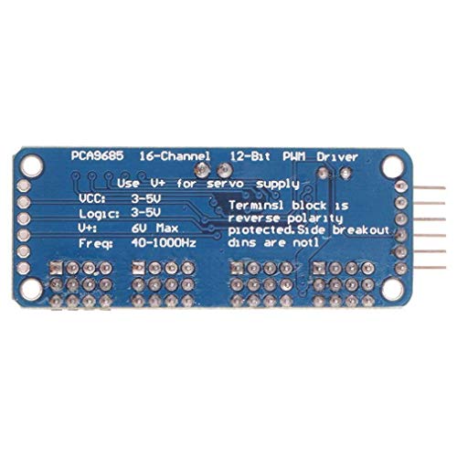 HiLetgo 2 Peças Pca9685 16 Canais 12 Bits Pwm Servo Motor Módulo Iic para Robô Arduino