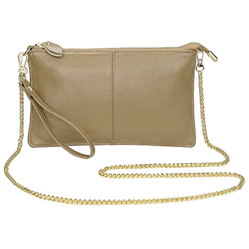Image of Uromee Wristlet Wallet Clutch Purses for Women Genuine Leather Crossbody Bag Handbag with Detachable Shoulder Chain