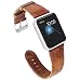 KADES Compatible for Apple Watch Band Genuine Leather Replacement Strap with Retro Crazy Horse Texture Compatible for Apple Watch Series 4 44mm & Series 3/2/1 42mm, Brown