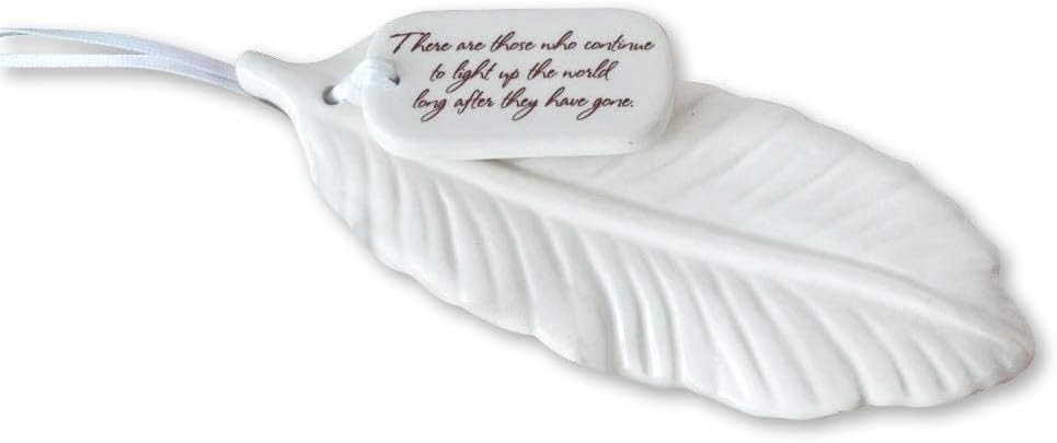 Sympathy Ornament, Sympathy Gift, Feather Sympathy Gift - There Are Those Who Continue to Light Up the World Long After They Have Gone.