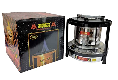 Kerosene Wick Stove for cooking | Ashok 10 Wick Stove | 3 Liter Tank | Chrome with color top plate-picture-20