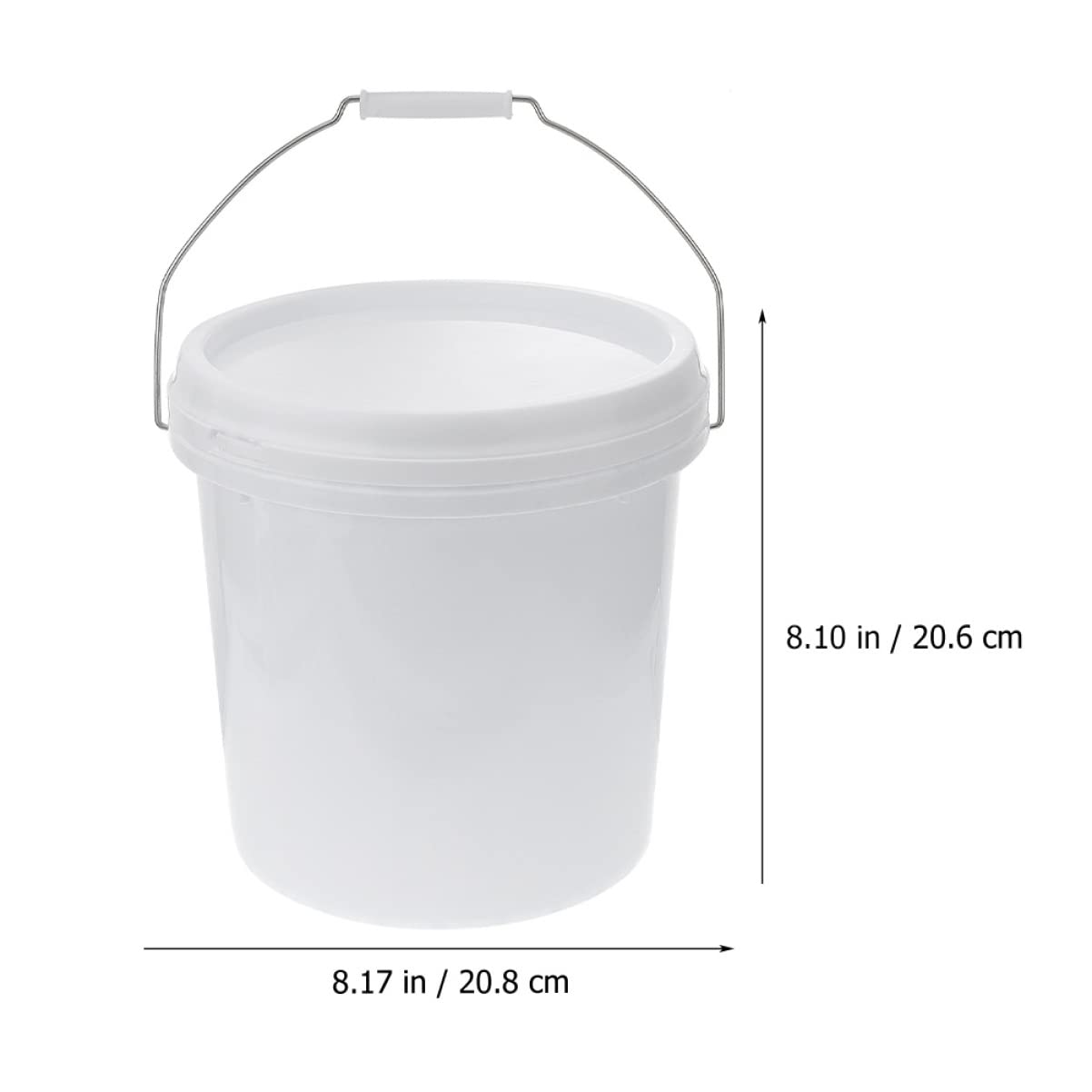 Ciieeo Secchio Di Plastica Da 5l Con Coperchio Ermetico, Contenitore Multiuso Ispessito Per Stoccaggio e Trasporto Sicuro Di Liquidi, Per Casa e Campeggio