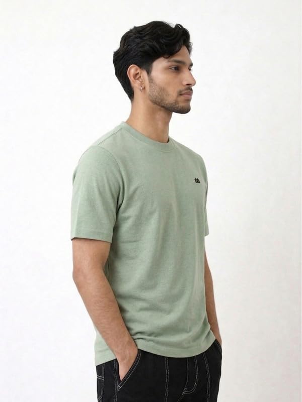 Image of Men 100% Cotton Regular Fit Round Neck Half Sleeve Solid T-Shirt Combo Pack of 3 | 180 GSM Double Bio-Washed | Breathable Soft Touch Everyday Wear | Maroon + Royal Blue Accent