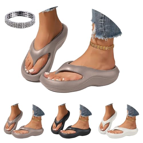 Pillow Arch Support Flip Flops Women Orthopedic Cloud Slippers Non Slip Lightweight Sandals for Fasciitis