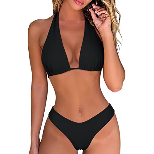 Bikini twin halter push-up résolvant le problème des marques de bronzage