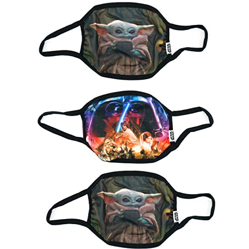 Disney Star Wars Baby Yoda Mandalorian Adult Cloth Face Masks Cotton Pack Of 3 Berkshire Fashions Washable Reusable Non-Medical 2 Baby Yoda 1 Star Wars #TOP28