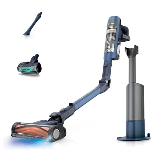 Shark Detect Speed Clean & Empty Pet Pro Akku-Staubsauger, Reverse Clean, bis zu 60 Minuten Laufzeit, inklusive selbstentleerender Ladestation und Tierhaaraufsatz, Salbeigrau IA3241EUT