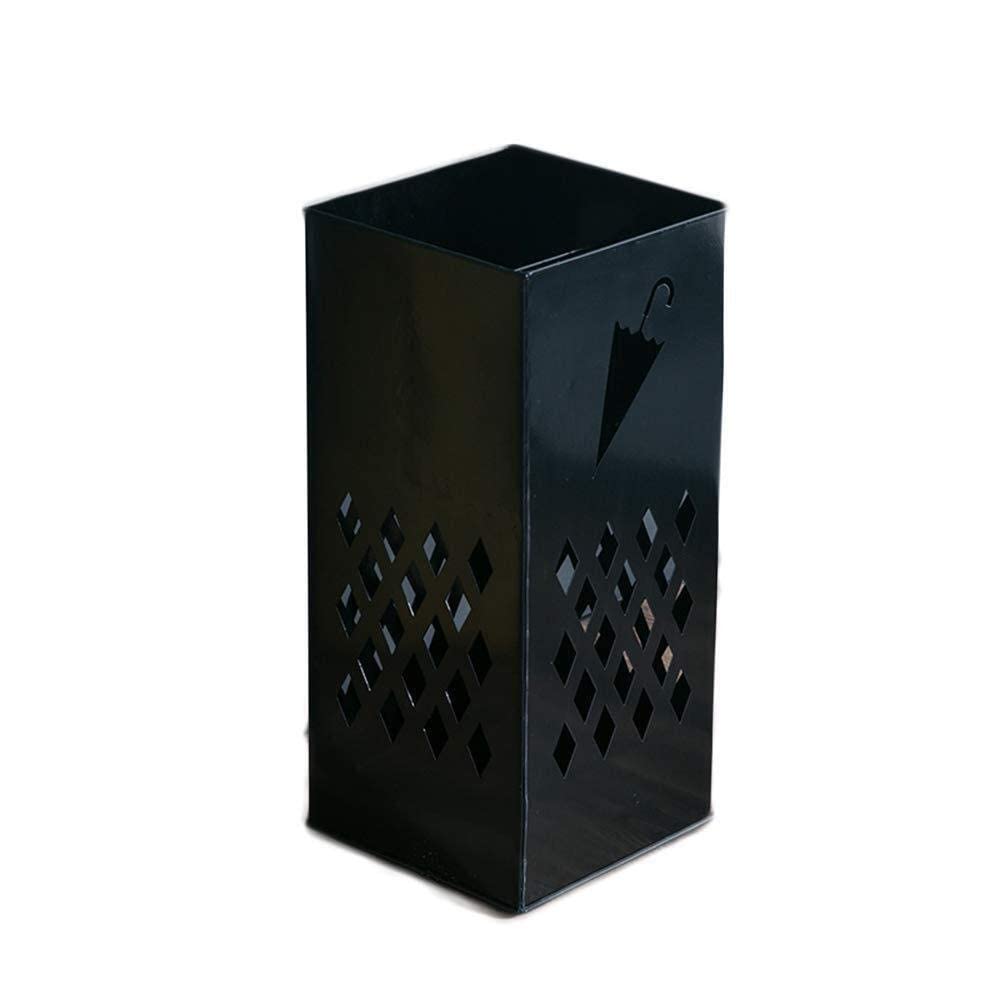 Seau de rangement pour parapluie en métal haut de gamme avec finitions en fer forgé
