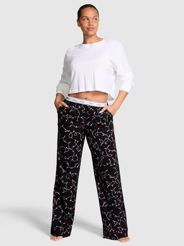 Victoria's Secret PINK Women's Flannel Pajama Pants, Lights, S - image 2