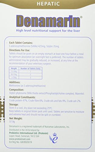 Denamarin for Large Dogs Tablets 425 mg, Pack of 30 Tablets