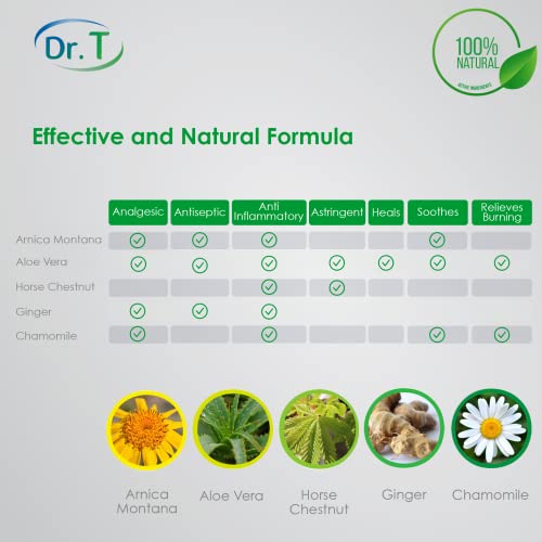 Dr. T Hemozel Cream - 6 Sachets X 0.17 Oz (5G) Natural Hemorrhoid Treatment For Bleeding, Burning, Itching, Swelling, And General Discomfort. Also, It Alleviates Symptoms Related To Varicose Veins. #TOP3