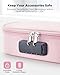 Zannaki Cute Pencil Case with Lock for Boys and Girls, Soft Large Capacity Pencil Case with Handle, Cool School Supplies Pencil Box Pen Stationery Storage Bag Organizer for Kids Teens Adults, Pink