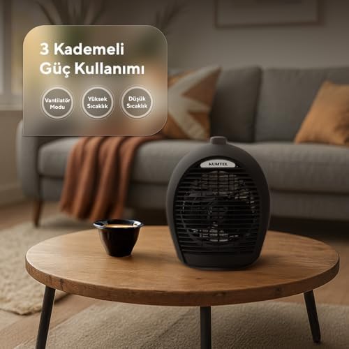 Kumtel LX-6331 Füme 2000 W Fanlı Isıtıcı - Görsel 3