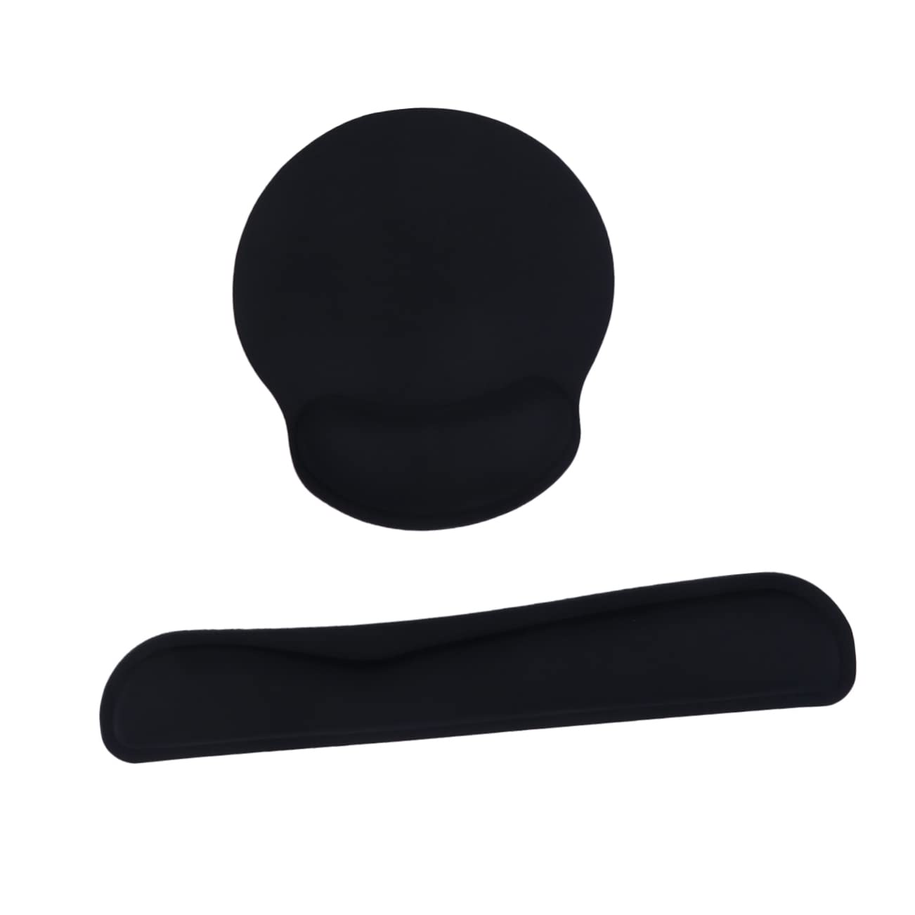 Tofficu 2sets Poggiapolsi Per Tastiera e Mouse Cuscinetti Materiale Ergonomico Supporto Per Polso Per Ufficio e Gaming Design Elasticizzato Per Comfort Prolungato Nero