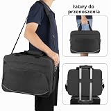 Trunab PS4 plecak do przechowywania kompatybilny z PS5/PS4/PS4 Pro/PS4 Slim/Xbox One/Xbox One X/Xbox One S, plecak ochronny z przegrodami na kontrolery Xbox i akcesoria do gier, czarne, 43 x 16 x 33