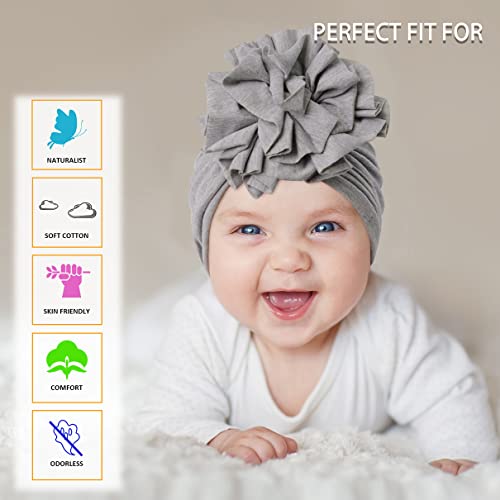 Baby-Girls Turban,Baby Girl Hat,Turban Hats for Infant Toddlers Girls, Baby Turban Hats with Bow Cap4