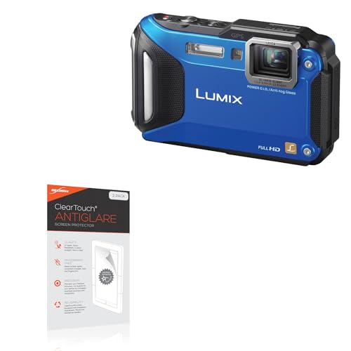 BoxWave Screen Protector Compatible with Panasonic Lumix DMC-TS6 - ClearTouch Anti-Glare (2-Pack), Anti-Fingerprint Matte Film Skin