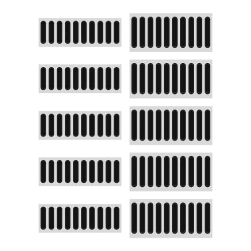 BUGUUYO Malla Antipolvo Adhesiva para Altavoz de Teléfono 100 Piezas, Accesorios Móviles, Protección para Orificios 6-9 y 1-6, Color Negro, Tamaño Largo y Corto, Uso en Mantenimiento