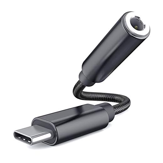 EasyULT USB C till 3,5 mm hörlursadapter, USB C Audio Aux Jack-adapter för Google Pixel2/3/2XL/3XL, Huawei P40/P30/P20 Pro, HTC, Samsung S10 NOTE10 S20, SONY (grå)