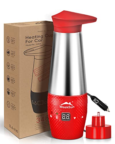 Hervidor de Agua para Coche 12 V, Hervidor de Viaje Acampar con Control de Temperatura, Interior de...