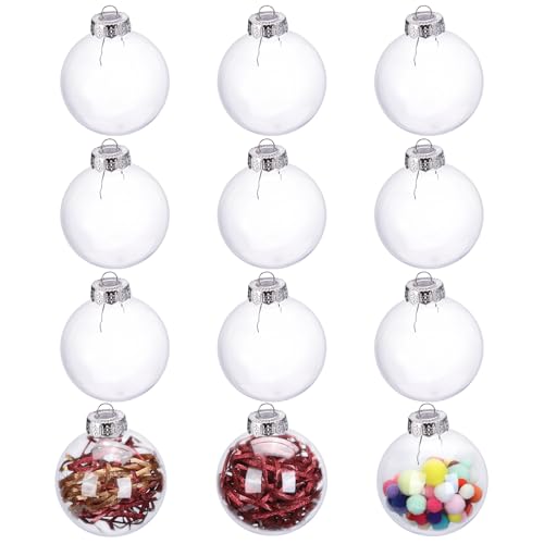 LYLYFAN 60mm clear fillable ornament balls