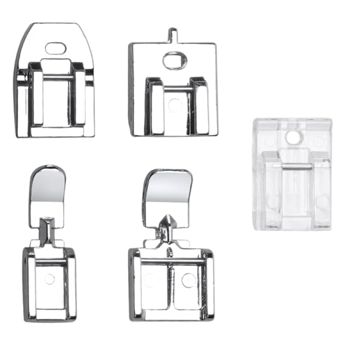 Teokantz 5 Pièces Pieds-de-Biche à Fermeture Éclair pour Machine à Coudre, Pied Presseur à Fermeture Invisible, Compatible avec Brother Singer Janome Machine à Coudre Ménagère