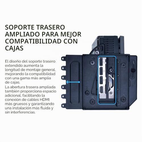Kit de GPU Vertical de 4 Ranuras Contra Sobrecalentamiento y Deformación de Tarjeta 6