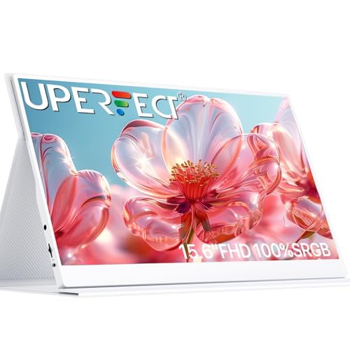 UPERFECT Écran Portable 15,6" 1920×1080 FHD IPS Moniteur Portable Blanc mit Smart Cover & VESA | 100% sRGB | Élégance et Performance Réunies Écran de Voyage pour Ordinateur Portable/PC/Console de Jeux UPERFECT Écran Portable 15,6" 1920×1080 FHD IPS Moniteur Portable Blanc mit Smart Cover & VESA | 100% sRGB | Élégance et Performance Réunies Écran de Voyage pour Ordinateur Portable/PC/Console de Jeux