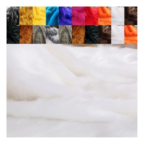 Tissu carnaval Flokati Teddyfell blanc idéal pour costume doux et fond studio photo